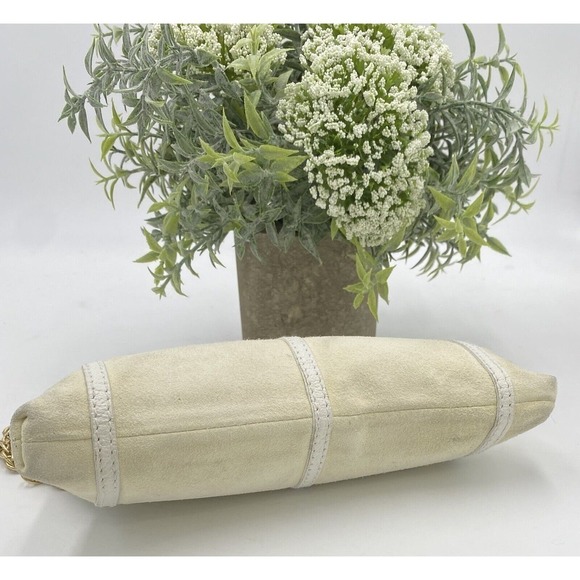 Kate Spade Off white suede and Leather Clutch Made in Italy - Picture 5 of 15